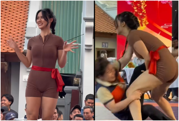 Rõ danh tính nữ đô vật xinh đẹp bị qu:ấ:y r:ối, bắt mặc qu:ần r:e:n khi lên sàn vật: Không thể chấp nhận được