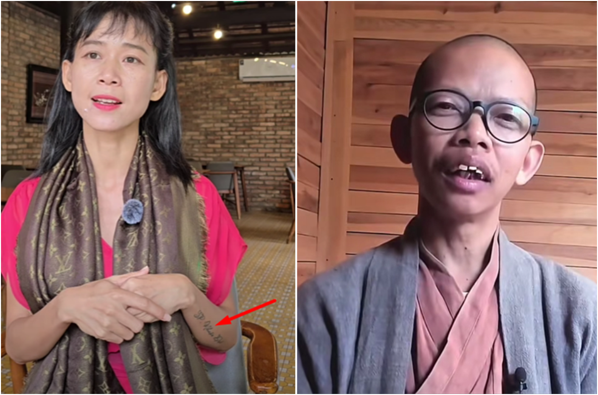 Cô Tym chơi lớn, xă:m hẳn tên thầy Thích Nhuận Đạt ở cánh tay luôn: Nói rõ lý do làm thế