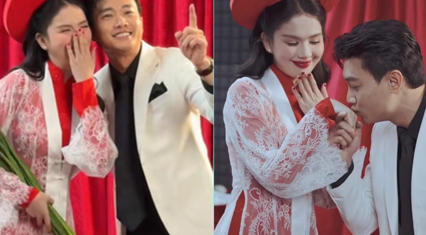 Ngọc Trinh bất ngờ lộ ảnh cưới cùng diễn viên Quốc Trường, nghi vấn công khai MQH khiến dân mạng ngỡ ngàng: Tưởng đùa mà hóa thật?