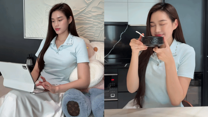 Rộ tin Đỗ Thị Hà có “tin vui”: Chỉ một khoảnh khắc vào bếp nấu ăn mà để lộ dấu hiệu khó giấu?