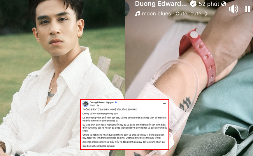 Nam ca sĩ Việt “đánh rơi 150 triệu đô” nhập viện khẩn cấp: Công ty lên tiếng gấp về tình trạng sức khỏe, fan lo lắng tột độ!