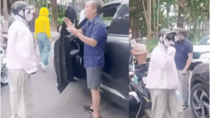 Bất ngờ với thái độ của người đàn ông lớn tuổi bị 1 phụ nữ tác động vật lý ngay giữa đường: Thật nể phục ông ấy quá