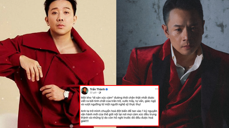 Trấn Thành lại khiến MXH dậy sóng với màn khen Binz theo phong cách không ai ngờ tới: Xem xong cái status này ai cũng phải học lại tiếng Việt